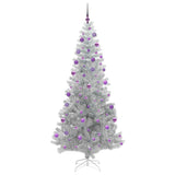 Albero di Natale con 300 LED con supporto Argento 210 cm PET