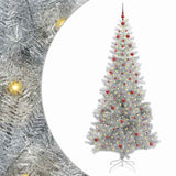 Albero di Natale con 300 LED con supporto Argento 240 cm PET