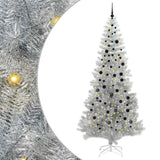 Albero di Natale con 300 LED con supporto Argento 240 cm PET