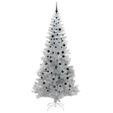 Albero di Natale con 300 LED con supporto Argento 240 cm PET
