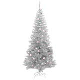 Albero di Natale con 300 LED con supporto Argento 240 cm PET
