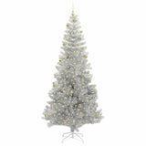 Albero di Natale con 300 LED con supporto Argento 240 cm PET