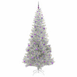 Albero di Natale con 300 LED con supporto Argento 240 cm PET