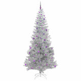 Albero di Natale con 300 LED con supporto Argento 240 cm PET