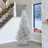 Albero di Natale con 300 LED con supporto Argento 240 cm PET