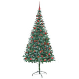 Albero di Natale artificiale Verde 210 cm PVC e Acciaio