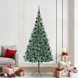 Albero di Natale artificiale Verde 210 cm PVC e Acciaio