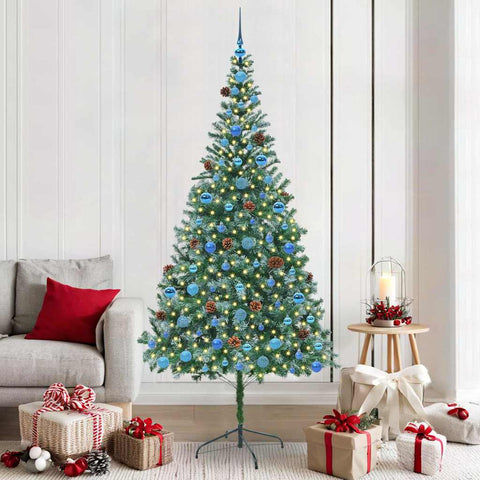 Albero di Natale artificiale Verde 210 cm PVC e Acciaio