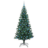 Albero di Natale artificiale con luci integrate Verde 210 cm
