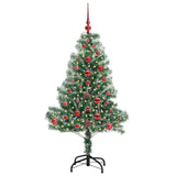 Albero di Natale Artificiale Imbiancato con Luci LED 120 cm