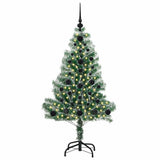 Albero di Natale Artificiale Imbiancato con Luci LED 120 cm