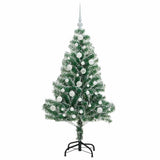 Albero di Natale Artificiale Imbiancato con Luci LED 120 cm