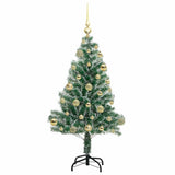 Albero di Natale Artificiale Imbiancato con Luci LED 120 cm