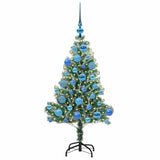 Albero di Natale Artificiale Imbiancato con Luci LED 120 cm