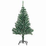 Albero di Natale Artificiale Imbiancato con Luci LED 120 cm