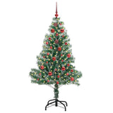 Albero di Natale Artificiale Imbiancato con Luci LED 150 cm