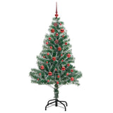 Albero di Natale Artificiale Imbiancato con Luci LED 150 cm