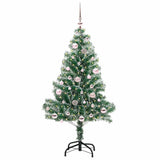 Albero di Natale Artificiale Imbiancato con Luci LED 150 cm