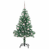 Albero di Natale Artificiale Imbiancato con Luci LED 150 cm