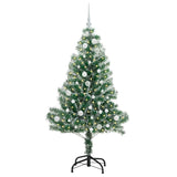 Albero di Natale Artificiale Imbiancato con Luci LED 150 cm