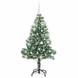 Albero di Natale Artificiale Imbiancato con Luci LED 150 cm