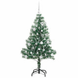 Albero di Natale Artificiale Imbiancato con Luci LED 150 cm