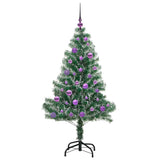 Albero di Natale Artificiale Imbiancato con Luci LED 150 cm