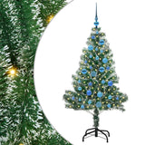 Albero di Natale Artificiale Imbiancato con Luci LED 150 cm