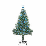 Albero di Natale Artificiale Imbiancato con Luci LED 150 cm