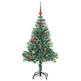 Albero di Natale Artificiale Imbiancato con Luci LED 150 cm