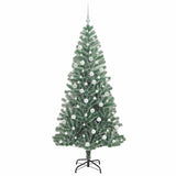 Albero di Natale Artificiale Imbiancato con Luci LED 180 cm
