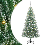 Albero di Natale Artificiale Imbiancato con Luci LED 180 cm