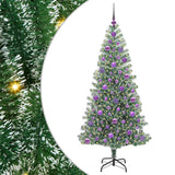Albero di Natale Artificiale Imbiancato con Luci LED 180 cm