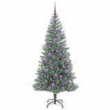 Albero di Natale Artificiale Imbiancato con Luci LED 180 cm
