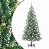Albero di Natale Artificiale Imbiancato con Luci LED 210 cm