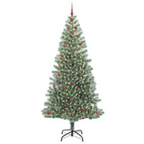 Albero di Natale Artificiale Imbiancato con Luci LED 240 cm