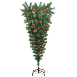 Albero di Natale artificiale pre-illuminato capovolto con set di palline