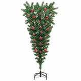 Albero di Natale artificiale pre-illuminato rovesciato con set di palline