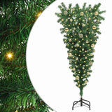 Albero di Natale artificiale pre-illuminato rovesciato con set di palline