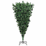 Albero di Natale artificiale preilluminato capovolto con set di palline