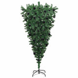 Albero di Natale artificiale preilluminato capovolto con set di palline