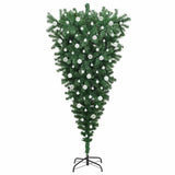 Albero di Natale artificiale pre-illuminato rovesciato con set di palline