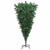 Albero di Natale Artificiale Pre-illuminato Capovolto con Set di Palline