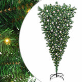 Albero di Natale artificiale rovesciato pre-illuminato con set di palline