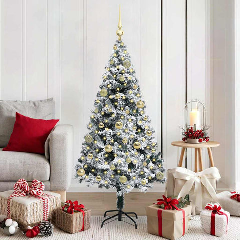 Albero di Natale artificiale con 150 LED Bianco 150 cm
