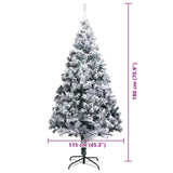 Albero di Natale artificiale con 300 LED Bianco 180 cm
