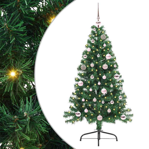 Albero di Natale artificiale con luci integrate Verde 150 cm