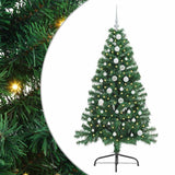 Albero di Natale artificiale con luci integrate Verde 150 cm