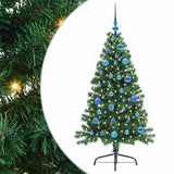Albero di Natale artificiale con luci integrate Verde 150 cm