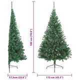 Albero di Natale artificiale con luci integrate Verde 180 cm